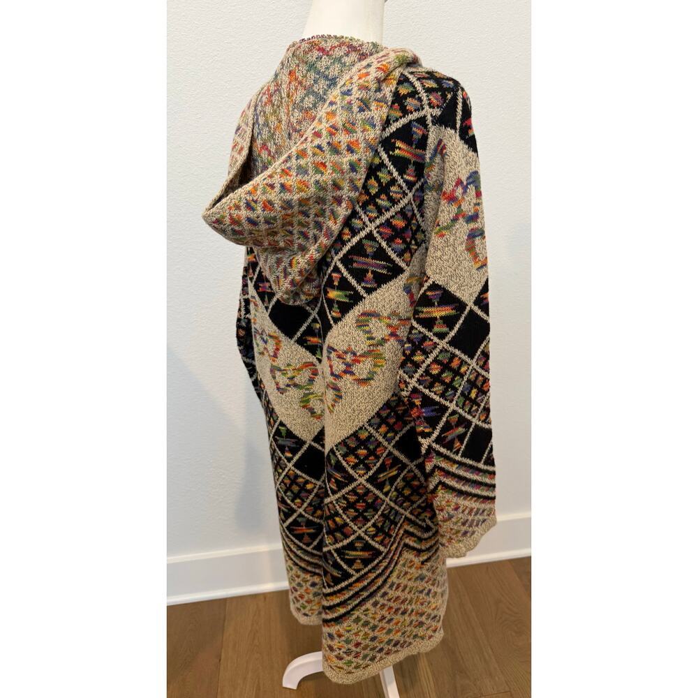 Multicolor Hooded Cardigan Sweater - Picture 4 of 8